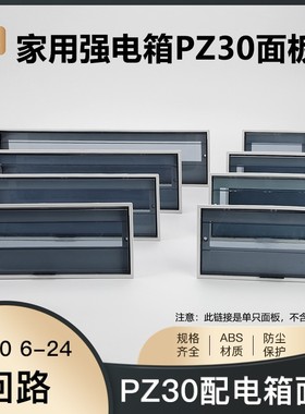 加厚灰色PZ30配电箱盖板塑料面板8/10/12/15/18/20/24回路防护盖