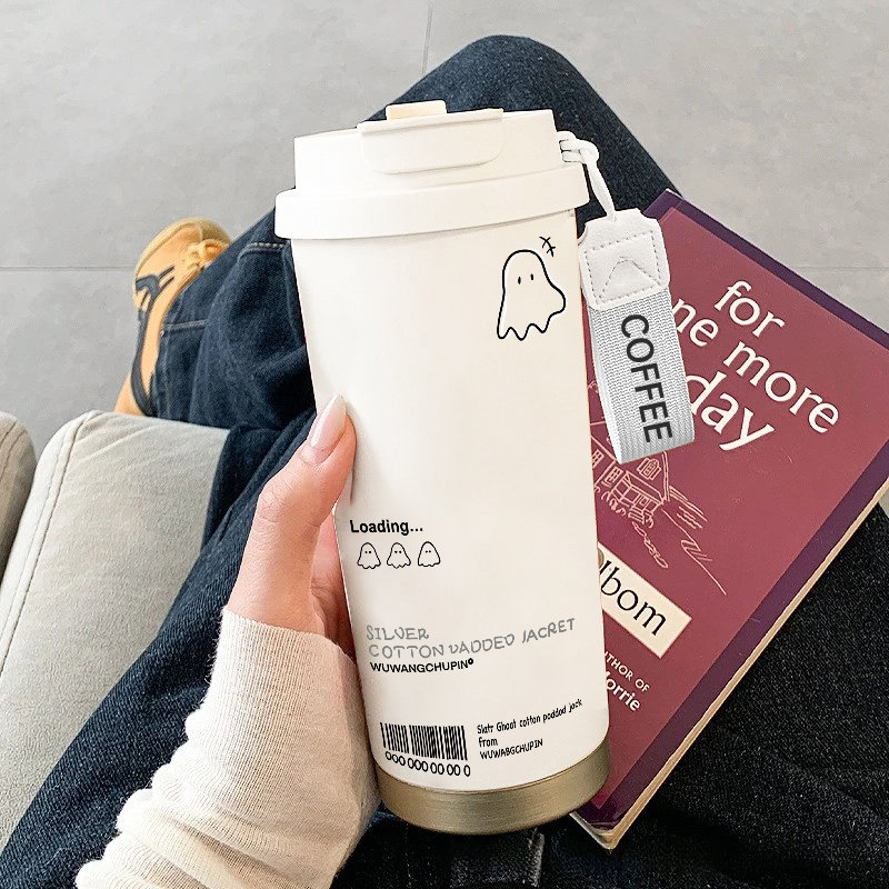 新款创意保温杯男女高颜值超大容量咖啡杯小巧外出便携316不锈钢