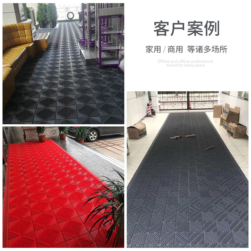 室外门市门口进门防滑地垫商铺门前塑料踩脚垫服装店入户门外地毯