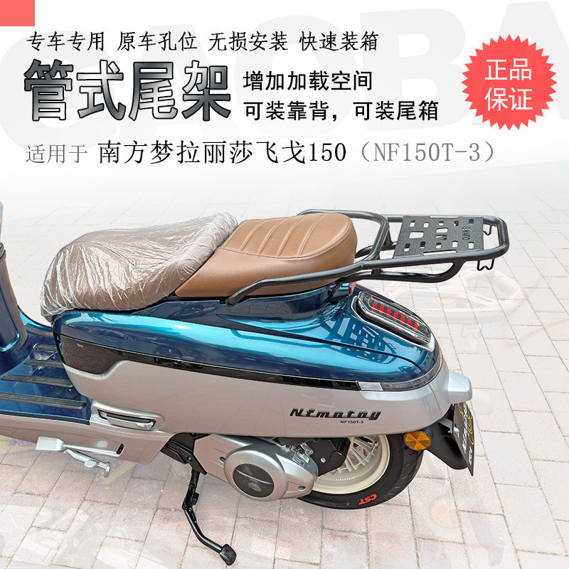 适用南方摩托车梦拉丽莎飞戈150后货架尾箱架尾架NF150TZ-3改装件