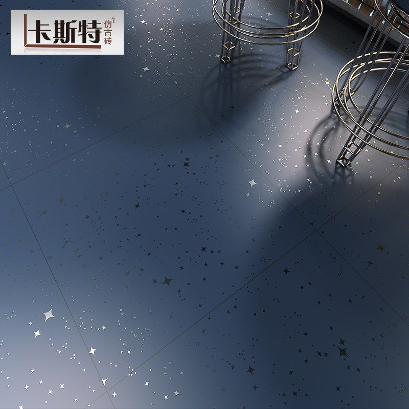简约卫生间瓷砖幼儿o园星空地砖浴室厕所墙砖蓝色餐厅仿古砖工装