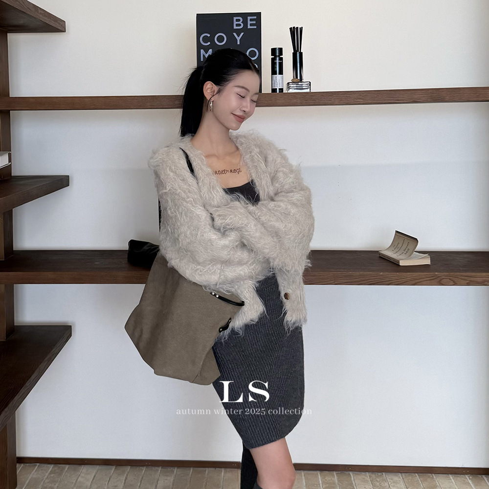 【勺一橘】黑标极简大牌女装25新款极简时尚羊毛短款外套女LS5091