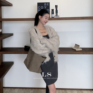 勺一橘 羊毛短款 黑标极简大牌女装 极简时尚 外套女LS5091 25新款