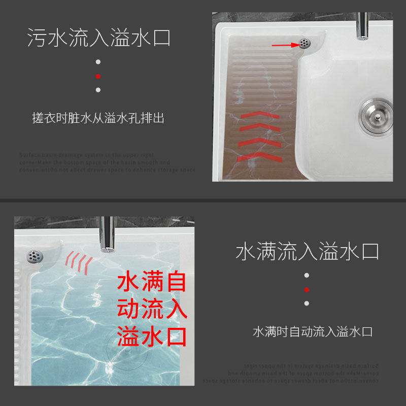 陶瓷台上洗衣f盆带搓衣板单盆大号加深半嵌入洗衣槽阳台洗手洗衣