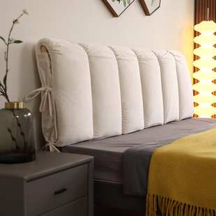 2023新款云朵牀头板高端靠垫软包网红高级感实木牀榻榻米1米8靠背