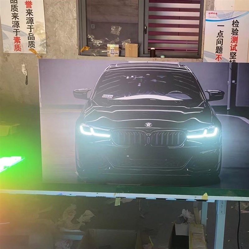 汽车发光壁画装饰画卧室电竞房挂画车库改装店车灯无线遥控发光画