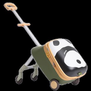 奶爸卡通儿童拉杆箱可骑行遛娃箱子宝宝可坐旅行箱20寸折叠遛娃车