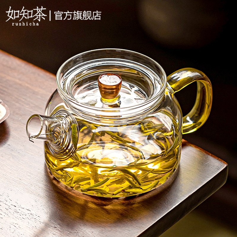 透明耐热玻璃过滤泡茶壶家用岩茶白瓷绿茶温茶器茶室功夫茶具