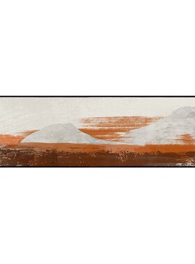 橘势大好 现代简约客厅s装饰画沙发背景墙挂画橙色卧室床头横版画
