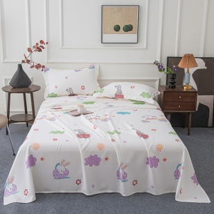 夏日竹纤维凉感床单软凉席天然透气I双人空调席冷感睡单可机洗