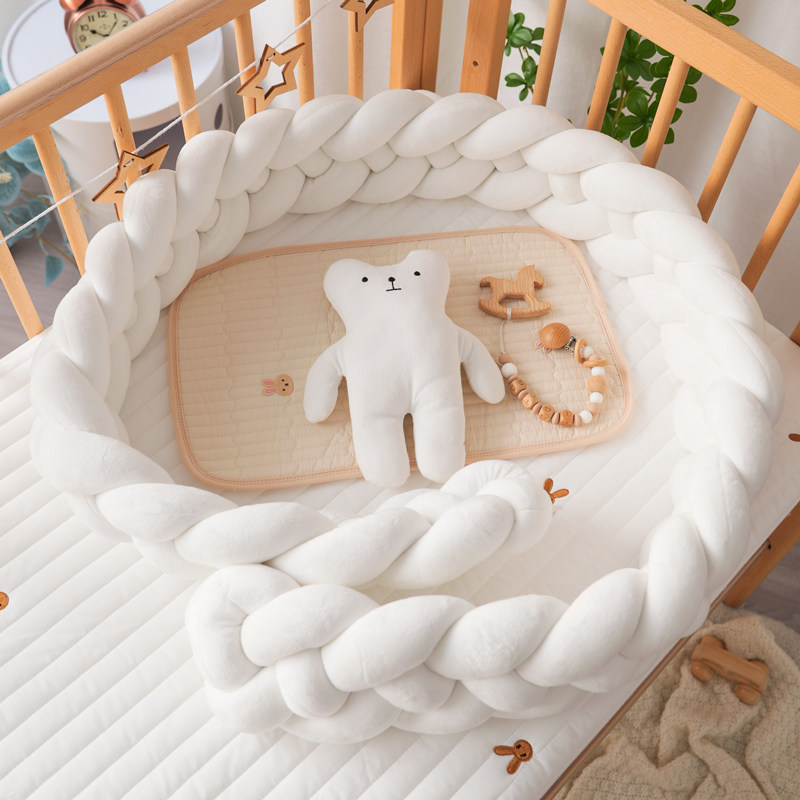 婴儿床围栏软包儿童拼接床围挡麻花防撞床围V宝宝防撞条挡布