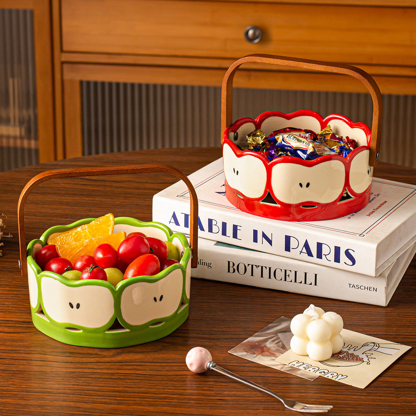 创意果盘客厅茶几家用果篮高颜值桌面零食摆放盘陶瓷大容量糖果盘,家居饰品,桌面摆件,淘宝优惠券,粉丝福利购,淘宝优惠卷