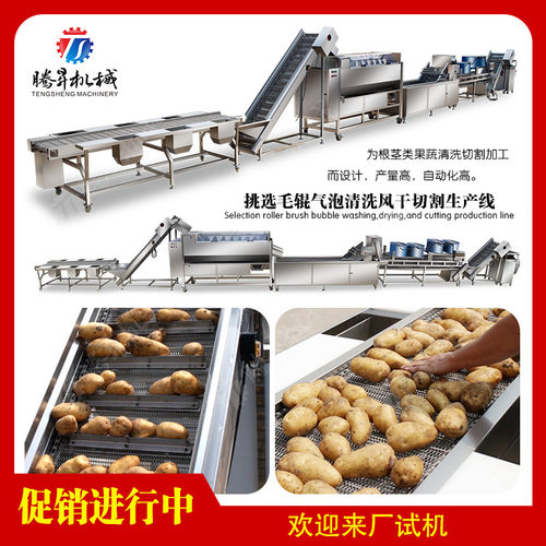 不锈钢输送带 多工位分选台 切菜机切片丁丝清洗风干作业线