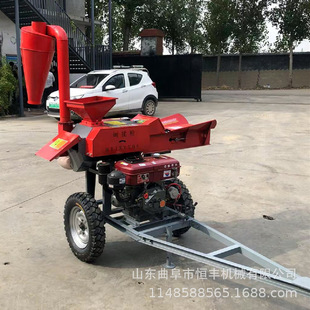 6.8吨柴电两用铡草揉丝粉碎机 多功能铡草揉丝粉碎一体机