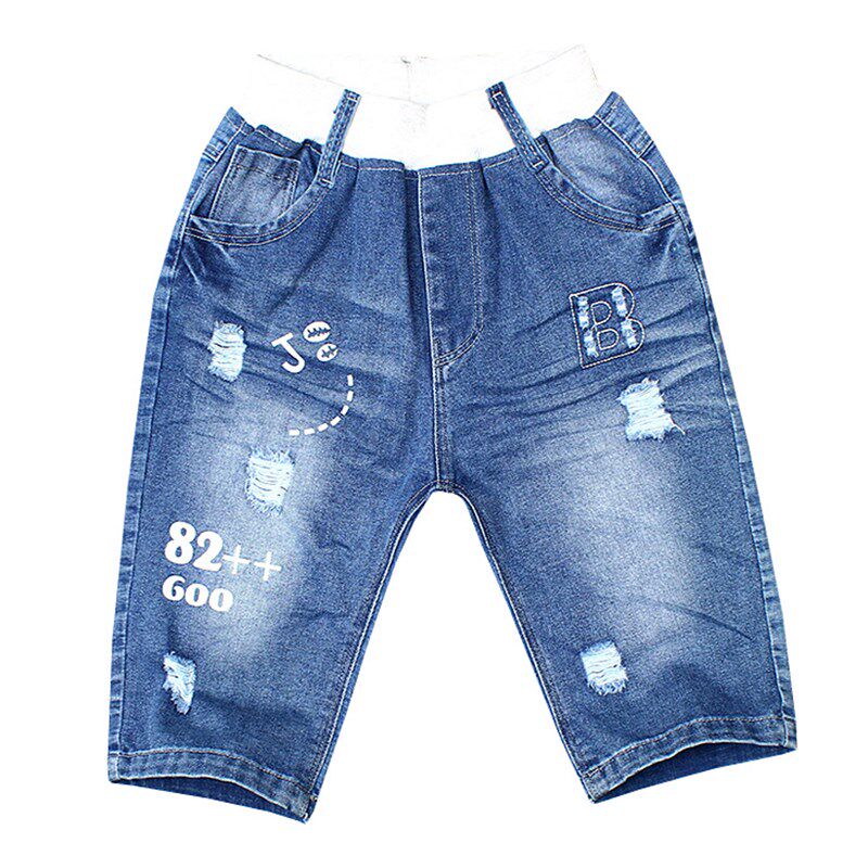 夏装1-3-4-5-6-7-8-9-1y2岁薄款男童七分裤儿童五分裤男宝宝牛仔