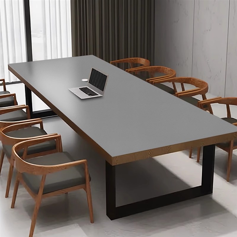 大号会议室桌布高级感办公桌桌面垫防水免洗皮革桌垫工位定制