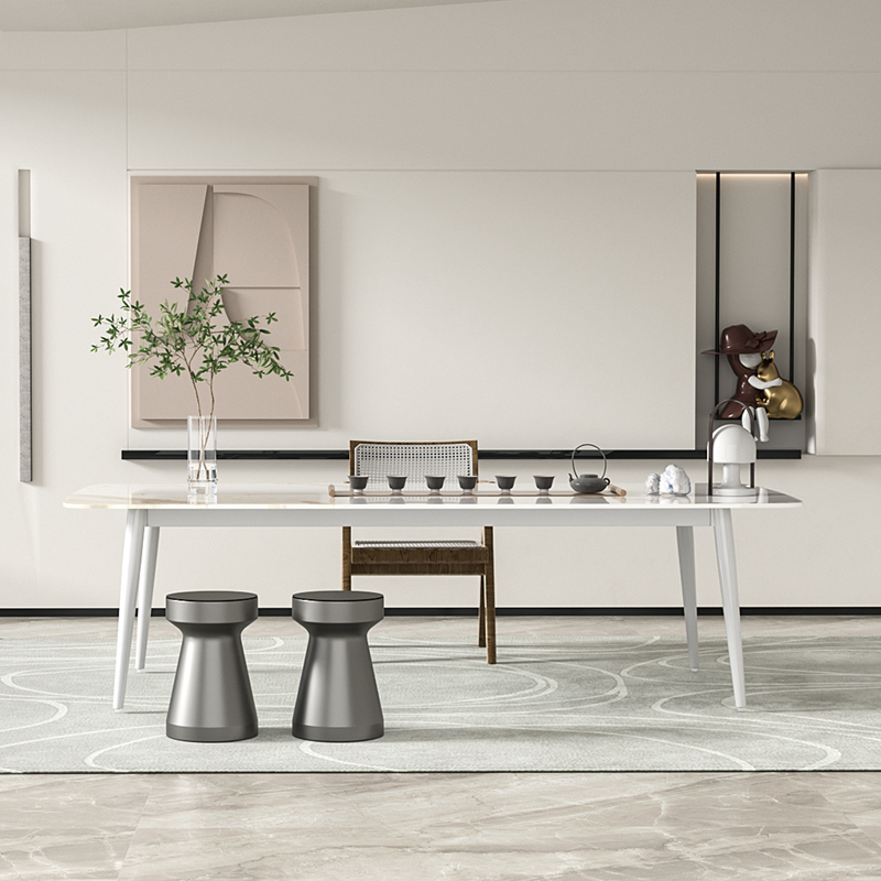 铁艺桌腿支架岩板大理石瓷砖客厅茶几餐台底座黑色金属桌子脚定制