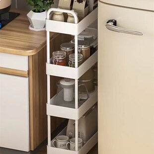 厨房可移动多层置物架夹缝收纳架筐小推车卫生间储物婴儿用品卧室