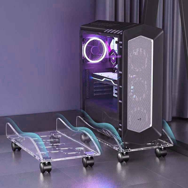 电脑主机托架移动机箱底座放置架桌下托盘支架托台式置物架海景房