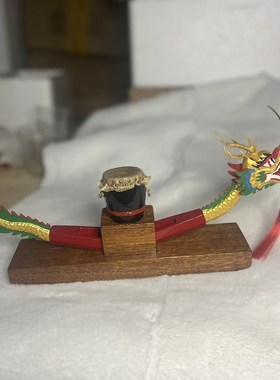 龙舟船摆件赛工艺品n居家办公室客厅公司摆设乔迁开业实木比赛奖