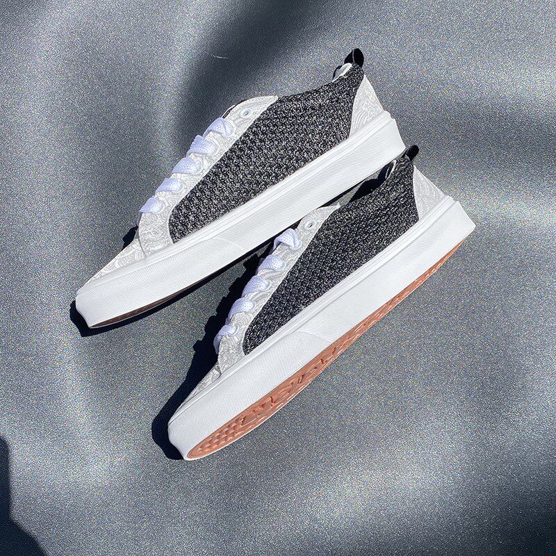 2025夏季新款黑白男款t滑板鞋透气大码男鞋百搭男生鞋子休闲板鞋