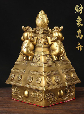 铜财象高升摆件  办公室 财位 玄关摆件  M铜大象摆件  铜象摆件