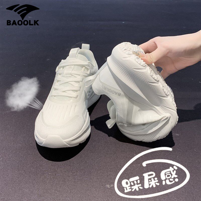 软底运动鞋女款2025新款夏季透气薄款女鞋超轻黑色轻便.减震跑步