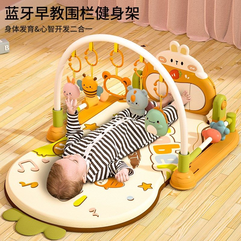 婴儿玩具躺睡神器 脚踏钢琴健身架新生幼儿女宝宝躺着玩0-1岁玩具