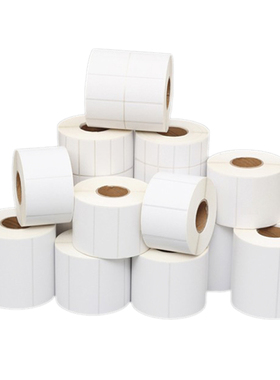 102*165条码纸铜版不干胶q标签白色打印贴纸 90*70*60*50*40*30*1