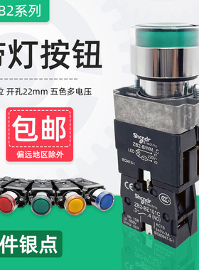 带灯按钮开关XB2-BW33B1C BW3361C绿色自复位ZB2-BE101C 24V 220V