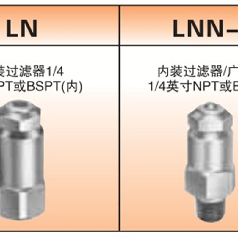 LN雾化喷嘴LNN-W低压微细雾化喷头加湿喷头除尘喷咀降温喷嘴