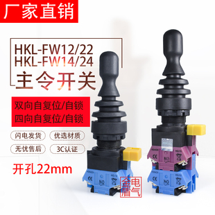 双向四向自复位自锁十字开关HKL 摇杆开关主令开关 FW22