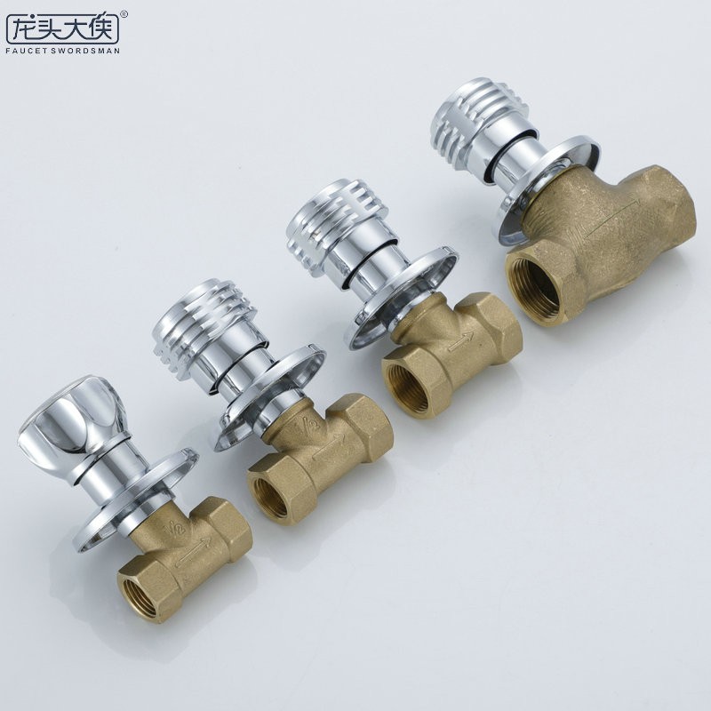 全铜暗阀4 6分暗装澡堂花洒阀门快开太阳能上水用入墙式维修配件