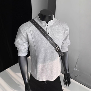 【年底清仓】夯货原199清完不补美式Polo亨利衫男长袖t恤