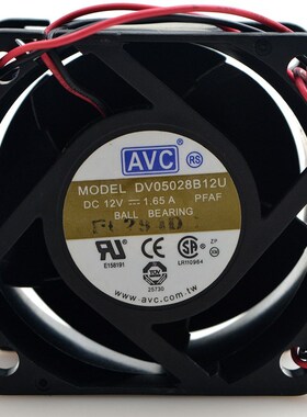 原装AVC奇宏 DV05028B12U 12V 1.65A 2线 5cm 5028双滚珠散热风扇