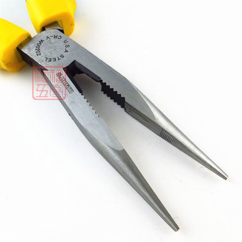 正品威力狮尖嘴钳尖口钳尖咀钳6/8寸 环保三色手柄 五金手动工具