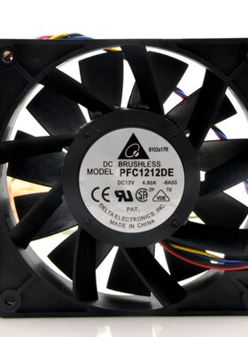 原装台达 12038 12V 4.8A PFC1212DE 12CM超大风量双滚珠暴力风扇