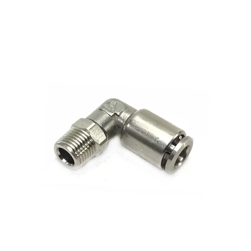 气动快插弯头PL6-RC1/8外螺纹8-PT1/4旋转10-2分直角快速气管接头