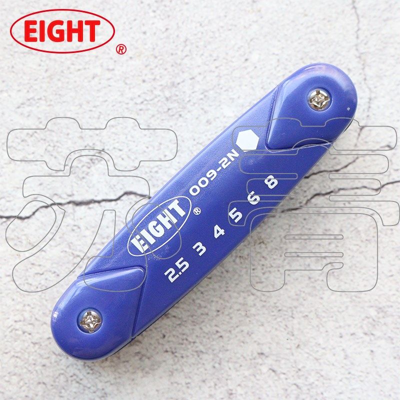 日本原装百利EIGHT 009-1N 009-2N 009-3N折叠平头内六角套装公制