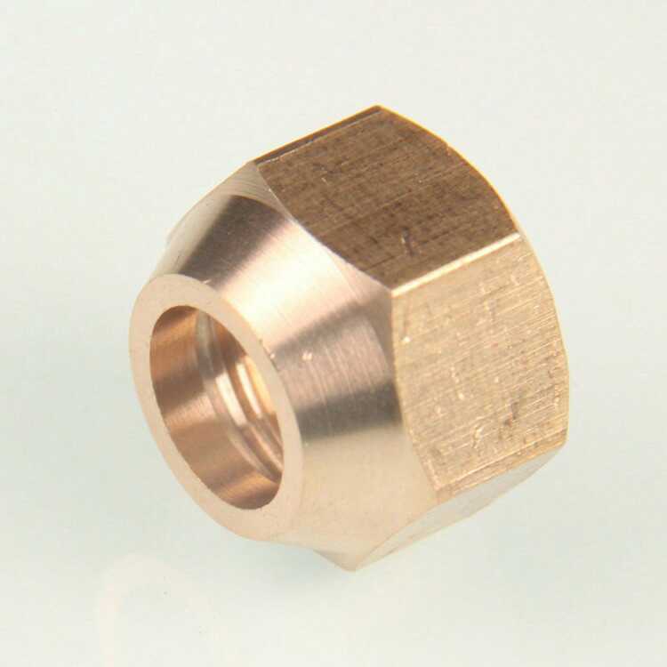 空调机组纳子红冲黄铜钠子铜接头铜管扩口帽铜帽制冷配件6mm8mm