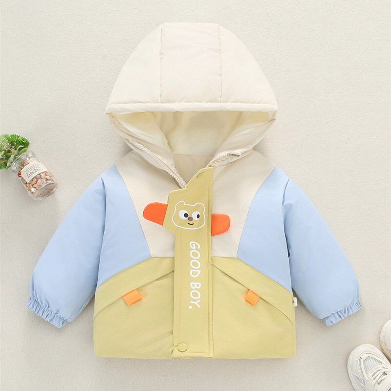 男宝宝加绒加厚棉服儿童棉袄保暖内胆冬季一岁婴幼儿棉衣夹棉外套