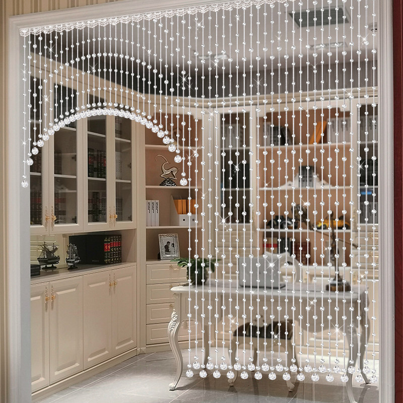 门帘珠帘过道水晶隔断帘装饰客餐厅卧室卫生间厕所玄关.珠链屏风