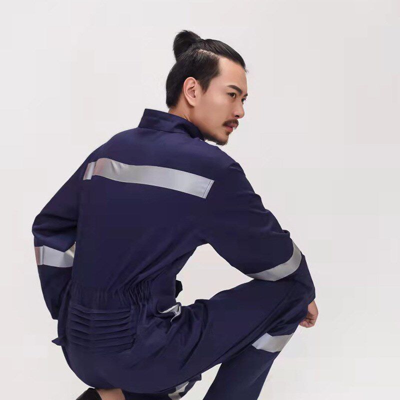 工作服全棉加厚磨k毛防尘连体衣船厂电焊车间机修厂服双头拉链劳