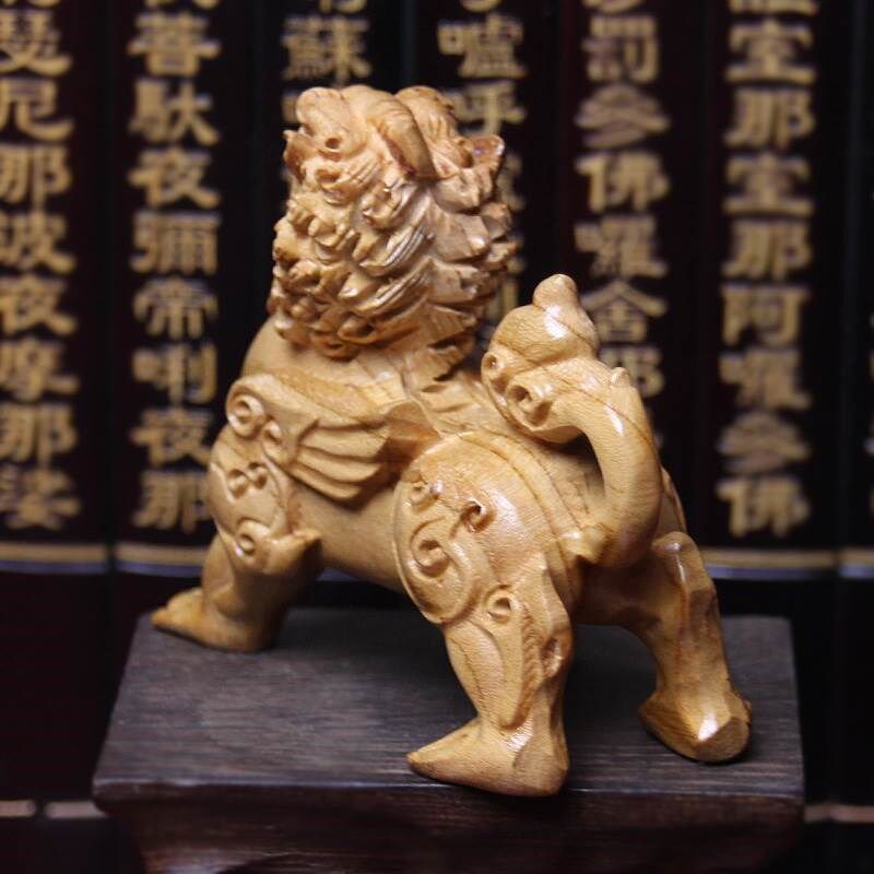 桃木貔貅摆件手工雕刻手把件汽车工V艺品文玩木雕