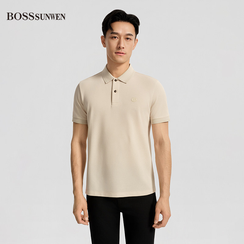 BOSSSUNWEN春夏凉感短袖POLO衫图片