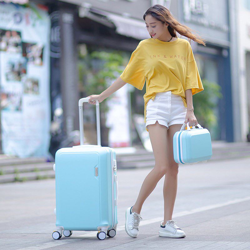 韩版时尚行李箱女20寸可爱拉杆箱学生密码箱26旅行箱男大容量皮箱