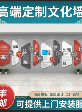 企业公司文化墙设计员工风采团队激励班级布置装饰亚X克力定制墙