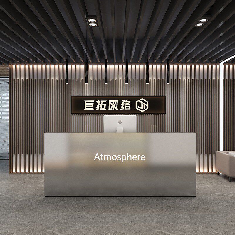 健身房舞b蹈室前台理发店服装店收银台接待台球室不锈钢吧台定制