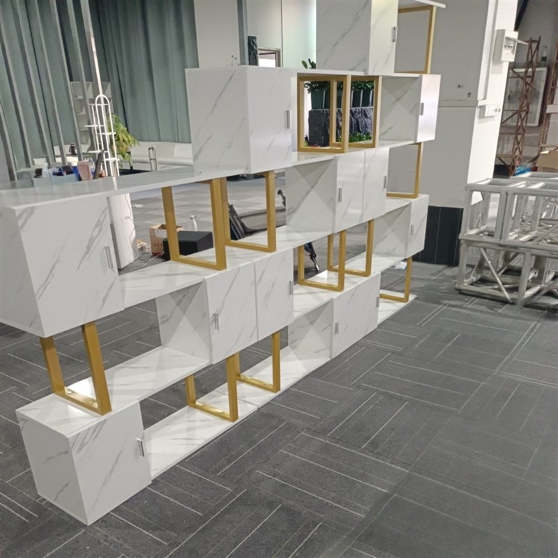 办公室隔断铁g艺屏风现代简约隔断理发店产品柜镂空置物架隔断柜