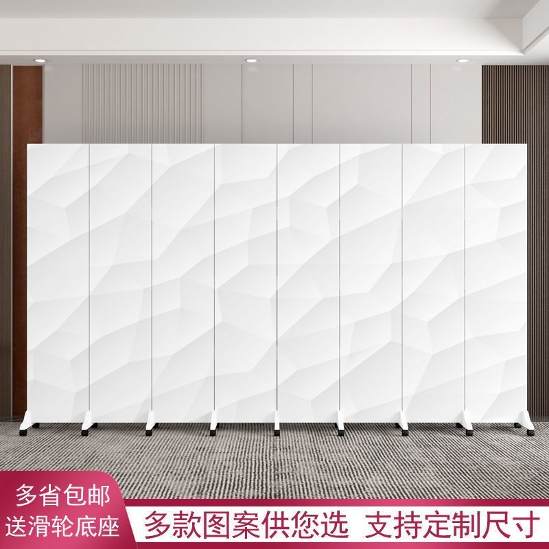 屏风隔断墙卧室j酒店办公室简约现代折叠移动纯白色活动可推拉折